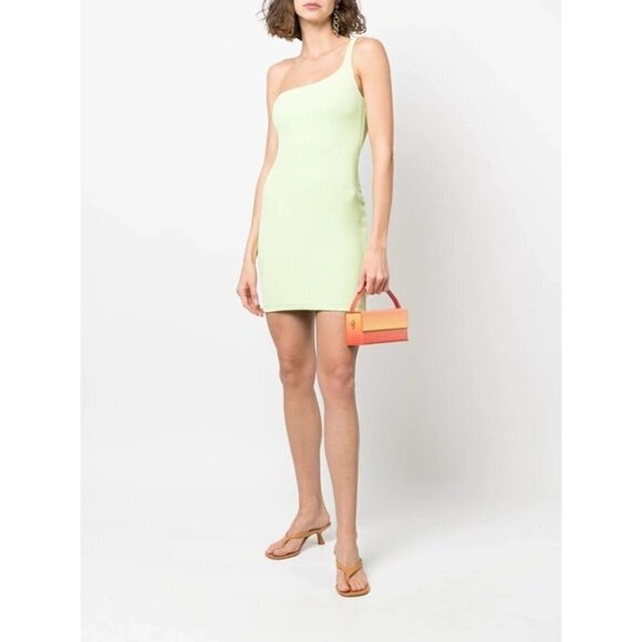 Gauge81 Erla One Shoulder Dress in Green XSmall Womens Mini Cocktail - Picture 1 of 16